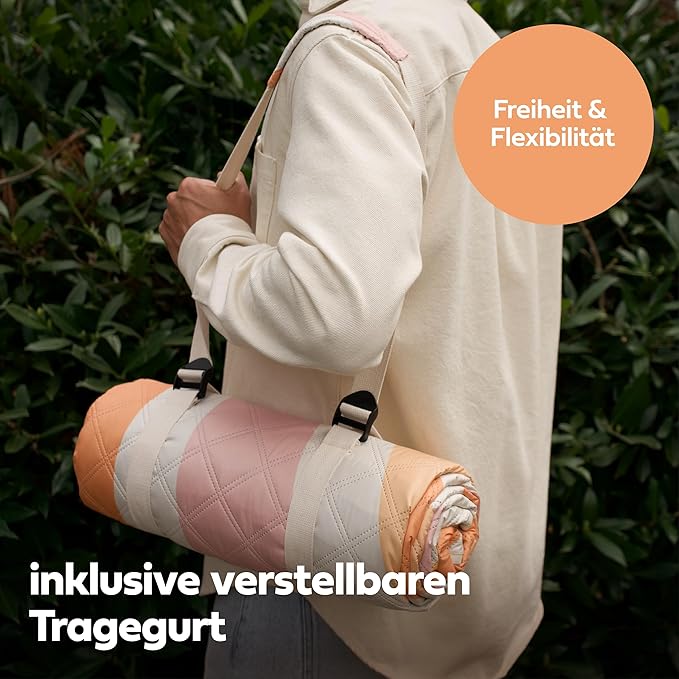 NAYA STUDIOS® Picnic Blankets (Sun) - Extra Large Picnic Blanket 200 x 200 cm - Washable Camping Blanket - Beach Blanket XXL - Picnic Blanket Waterproof - Blanket Outdoor - Beach Mat Padded - Image 4